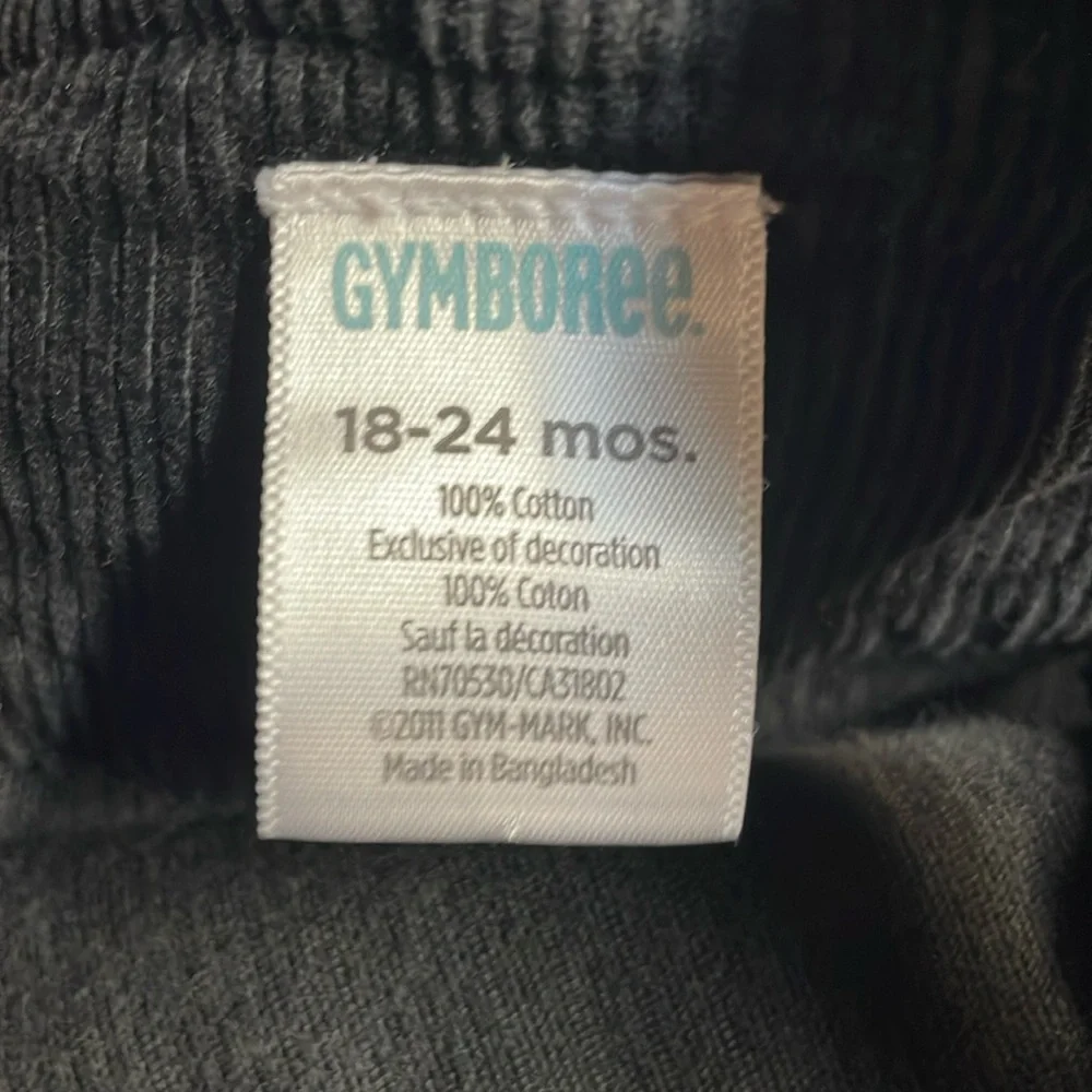 Gymboree Holiday Black Corduroy Fire Truck Embroidered Overalls Size 18M 24M